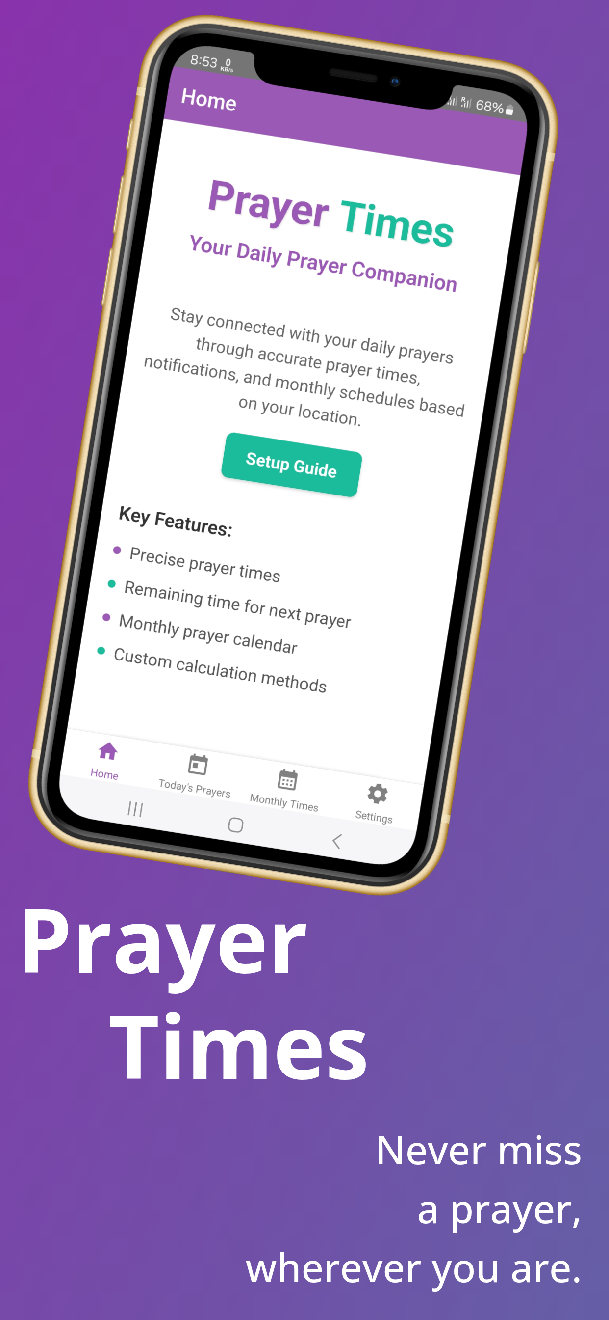Prayer Times App Preview
